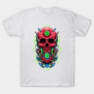 Red Skull Mecha T-Shirt